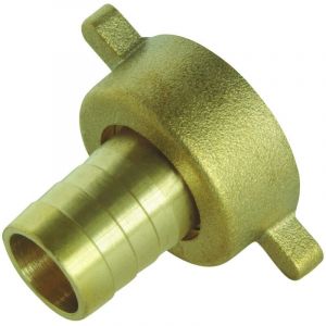 Raccord cannelé droit 2 pièces - tuyau Ø19mm - Ecrou tournant à ailettes 20/27