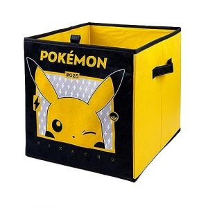 HOX Bo&icirc;tes de rangement pliables Pok&eacute;mon pour enfants avec poign&eacute;es | Cubes de rangement pliables en tissu durable et de haute qualit&eacute; | Compatible avec les meubles Ikea Kallax | Parfait pour