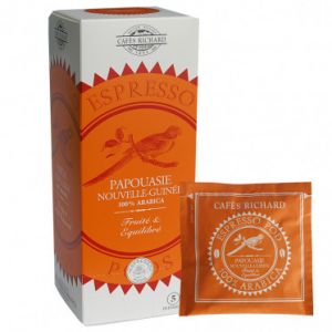 Caf&eacute;s Richard Caf&eacute; Papouasie pods ESE &eacute;tui x25