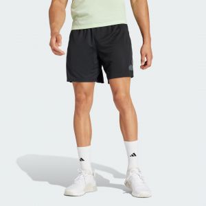 Adidas Short Court pour Homme Train Essentials Seasonal avec Grand Logo, Taille M, 17,8 cm, Noir