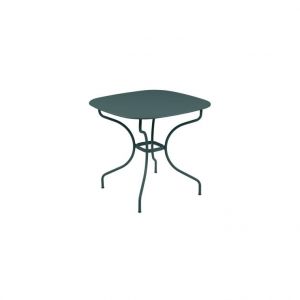 Fermob Table Opéra + gris orage L82xl82xh74