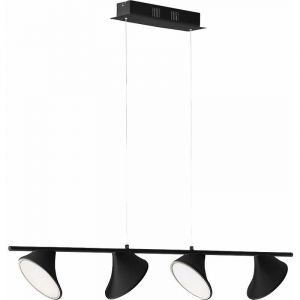 Wofi Lampe suspendue à LED Chara 4 lumières Noir