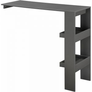 Image de Table de bar styl&eacute;e bistrot murale 120 cm gris fonc&eacute; 03_0006219