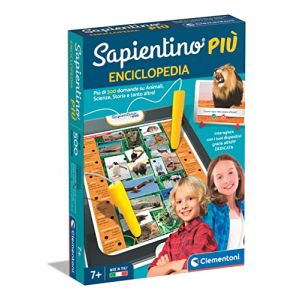 Clementoni Encyclopédie - Jeu électronique - Quiz sur les animaux, le corps humain, les dinosaures et l'histoire - Stylo interactif éducatif 7 ans - Fabriqué en Italie - Multicolore - Taille M - 16728