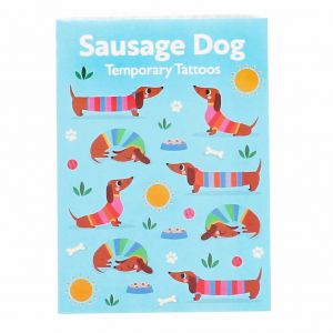Tatouage enfant Rex London temporaires Chien Saucisse (x2)