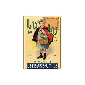 Editions Clouet 29089 - Petite Plaque métal 15x21 cm Biscuits LU - Petit écolier