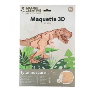 Tyrannosaure Maquette 3D en bois