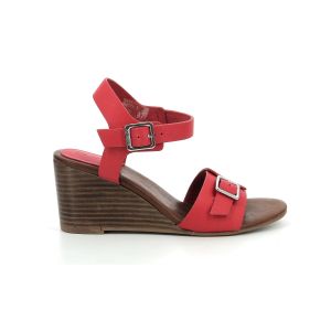 Kickers Sandales Cuir Kick Vodou Rouge - Couleur Rouge - Taille 38