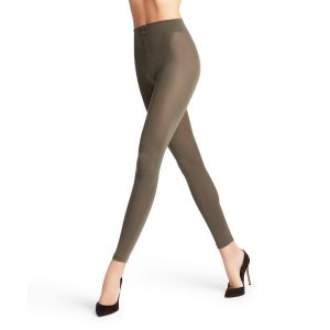 Falke Softmerino W LE laine coton &eacute;pais unis 1 paire, Leggings Femme, Vert (Military 7826), 44-46