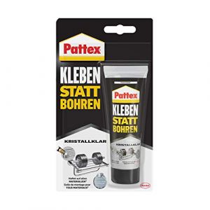 Pattex Coller sans percer, 90 g de colle de montage pour des collages clairs comme du cristal, colle universelle pour tous les mat&eacute;riaux pour l'int&eacute;rieur & l'ext&eacute;rieur