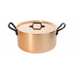 Image de De Buyer 6466.28 - Faitout pro en cuivre/inox avec couvercle (28 cm)