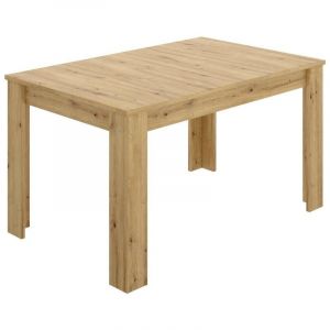Table extensible effet bois 140/190x90 chêne noueux