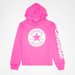 Image de Converse JUNIOR CHUCK PATCH CROPPED HOODIE - Couleur Rose - Taille M