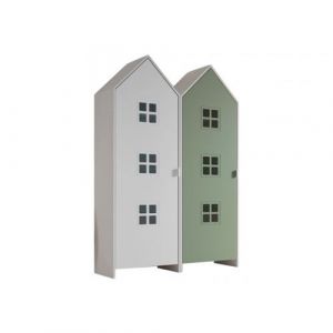 Combinaison D'armoires 2 Parties Casami Bruges blanc vert