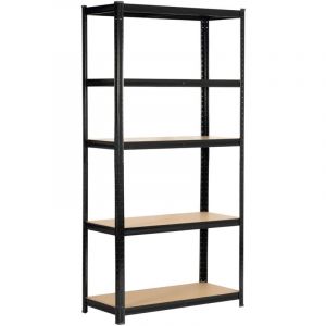 &Eacute;tag&egrave;re modulable 90 cm acier noirci charge maximale 875kg - L90xP40xH180 cm