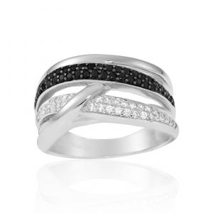 Cleor Bague Argent 925/1000 Pierre