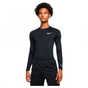 Image de Nike Pro Top Dri-fit - Noir/blanc Manches Longues - Noir - Taille Large