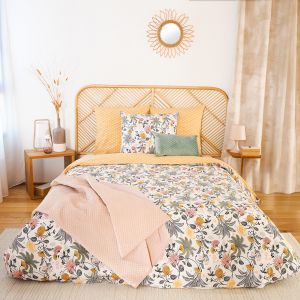 Home maison Parure fleurie en satin de coton bio coton multicolore 240 x 260