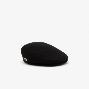 Lacoste Casquette plate laine mélangée Noir