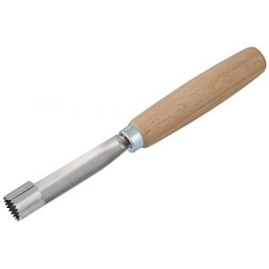 Image de Fackelmann 31372 Vide-pommes à manche en bois de hêtre FSC, Evideur de pommes pour enlever les pépins, Acier inoxydable, Bois de hêtre FSC, 16,5 cm
