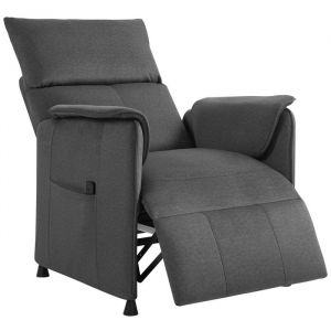 Homcom Fauteuil relax électrique - fonction mémoire, repose-pieds rétractable, télécommande - noir