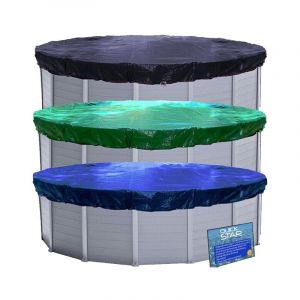 Couverture de piscine d'hiver ronde 180g / m² pour piscine de taille 420 - 460 cm Dimension bâche ø 520 cm Vert