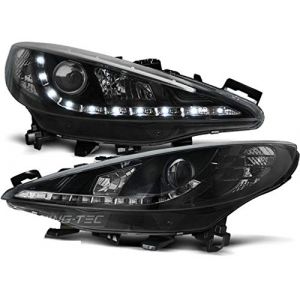 Paire de feux phares Peugeot 207 06-12 Daylight led noir