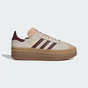 Adidas Originals Chaussures Gazelle Bold - Blanc/bordeaux/beige Femme, pointure 38⅔ - ['Blanc', 'Rouge'] - Taille 38⅔