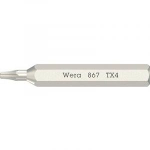 Wera 05058102001 867/0 Embouts Micro pour vis à empreinte TORX, TX 4 x 30 mm