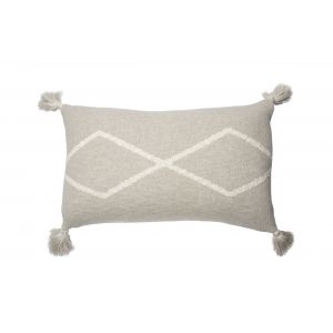 Image de Lorena canals Coussin tricoté en coton beige 30x48