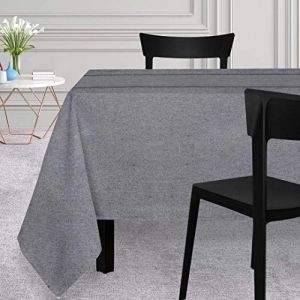 Soleil d'Ocre Nappe rectangle 150x250 cm VENISE gris, par Gris