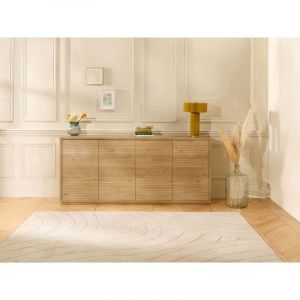 Bobochic Buffet 4 portes 180 cm FERRET effet tasseaux de bois