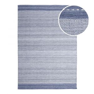 Axi Rhodos Tapis d'extérieur, rectangulaire, bleu - Tapis jardin extérieur/intérieur - Tapis balcon fabriqué à partir de bouteilles en pet