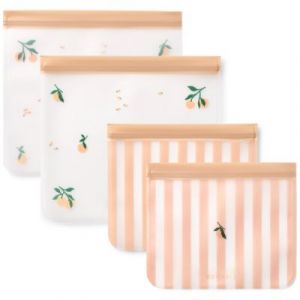 Liewood Lot de 4 Sachets Alimentaires Réutilisables Rebus - Peach Sea Shell