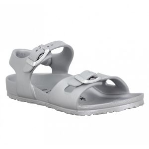 Image de Birkenstock Rio, Sandales Bride Arriere Mixte Enfant, Argent (Metallic Silver), 26 EU
