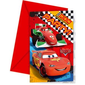 6 cartes d'invitation cars