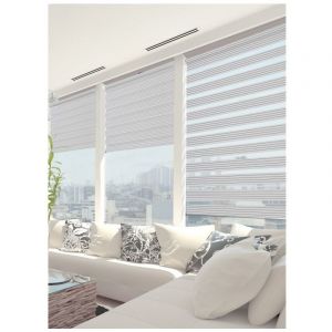 Madécostore Store Enrouleur Jour Nuit Must Sans percer - Noir et blanc - L46 x H190cm