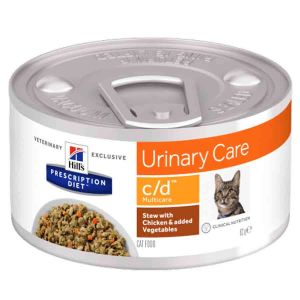 Hill's Feline C/D Multicare mijotés au poulet et légumes 24 x 82 grs