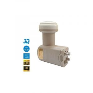 Image de M-e Lnb Quattro High Gain 65 dB – Facteur Bruit 0,1dB Full hd 4K tntsat astra fransat - Beige