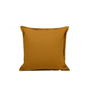 MADURA - Housse de coussin Leolino en Coton lin uni Marron