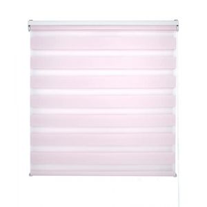 Blindecor Lira Store enrouleur jour nuit tissu double, couleur Rose, store zèbre 120 x 250 cm (largeur x hauteur) | Taille du tissu 117 x 245 cm. Stores tissu double élégants