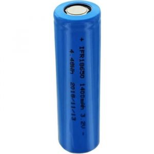 Accucell - Batterie solaire IFR 18650 3.2V au Lithium (LiFePo4) sans tête