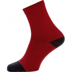 Image de Gore Wear C3 Dot Mid - Chaussettes - rouge/noir 41-43 Chaussettes