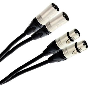 C&acirc;bles sym&eacute;triques XLR Plugger Cable bretelle 2 x XLR M&acirc;le / 2 x XLR Femelle (0,6 m)