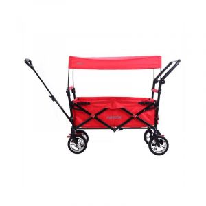 Fuxtec Chariot Easy Cruiser Rouge, L'Original, Collection Family Fux, Chariot de Jardin Pliable pour Enfants, Transport, Plage, Ville, Forêt, à Tirer ou à Pousser, Capacité De Charge 75 kg