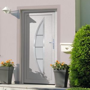 VidaXL Porte d'entrée Blanc 108x200 cm PVC 3187871