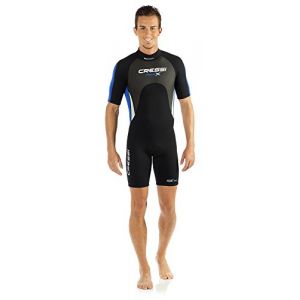 Cressi Med X Combinaisons Shorty Homme N&eacute;opr&egrave;ne 2.5mm,Noir/Bleu L/4