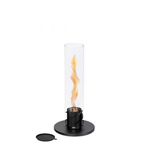 Image de Höfats Spin – Cheminée au bioéthanol pour l'intérieur et l'extérieur – Feu de table, photophore et torche de jardin en acier inoxydable