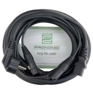 Pronomic Câble pour haut-parleur combinaison courant / signal 6m