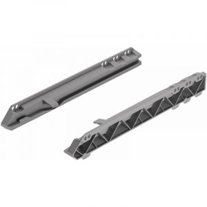 Cyclingcolors Glissières droite + gauche panier à accrocher plastique gris 338mm Guidage Bras Coulisse Rangement Tiroir Cuisine Armoire